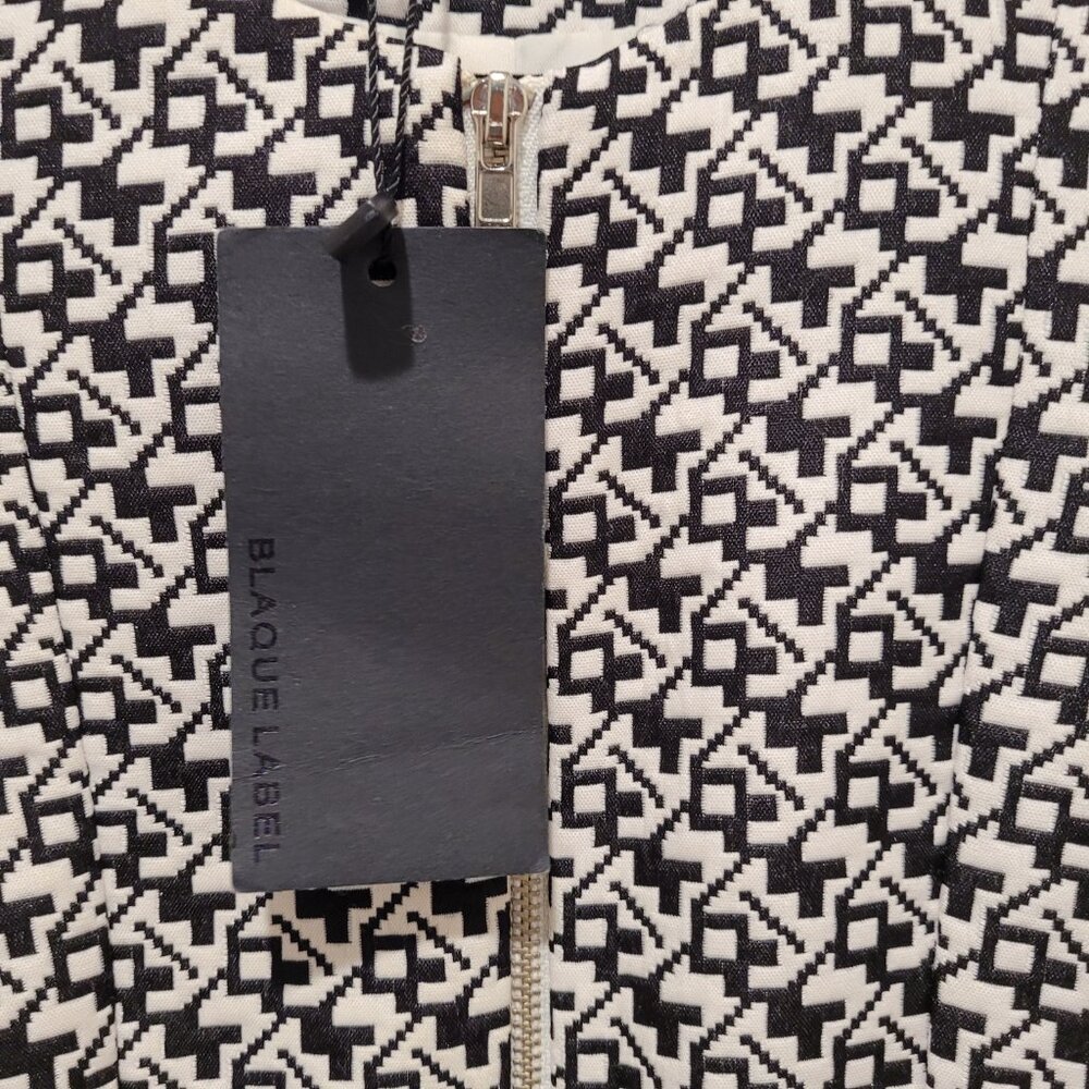Revolve BLAQUE LABEL Abstract Print A-Line Mini Dress NWT Size Small Zip Front - Picture 8 of 10